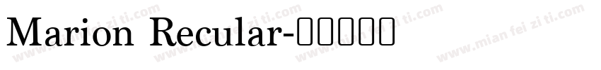 Marion Recular字体转换